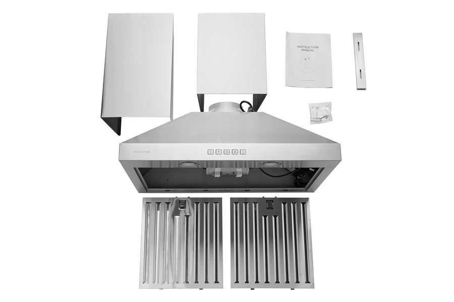 Hauslane 30-in Wall Mount Range Hood with Stainless Steel Filters in Stainless Steel (WM-530SS-30P)
