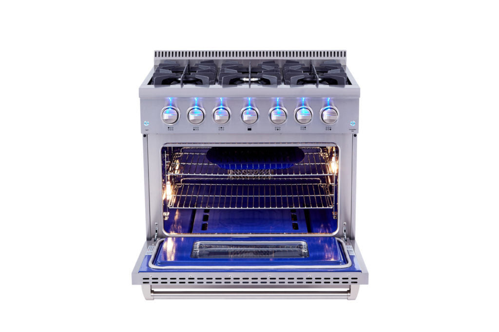 Thor Kitchen 36-Inch Professional Dual Fuel Liquid Propane Range (HRD3606ULP)