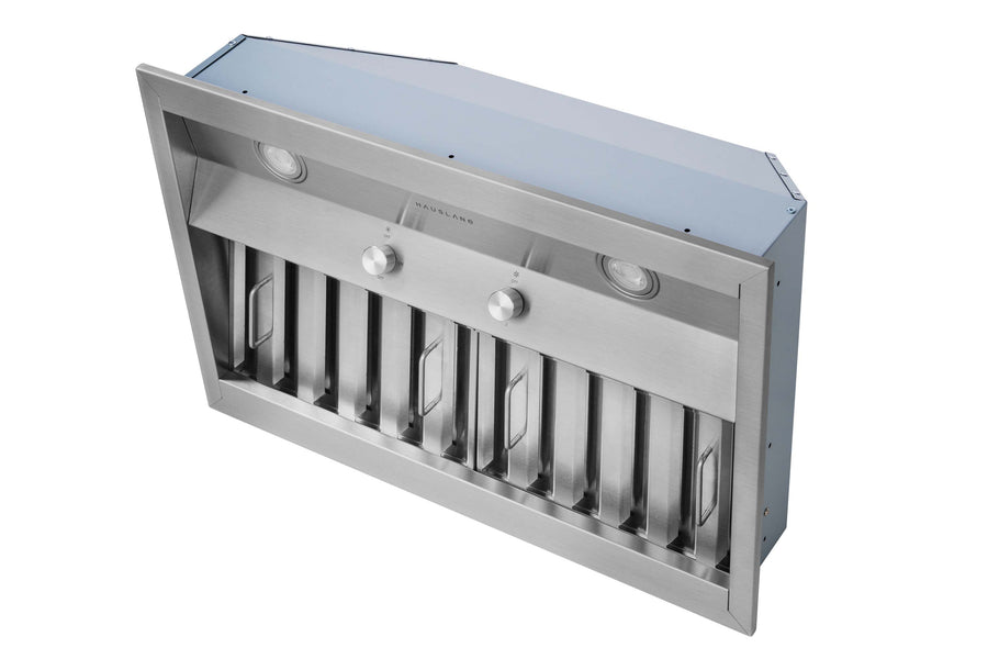 Hauslane Pro-Style 42 inch Insert Range Hood (18.5 in. Deep) Convertible with Low Noise Operation in Stainless Steel (IN-R200SS-42)