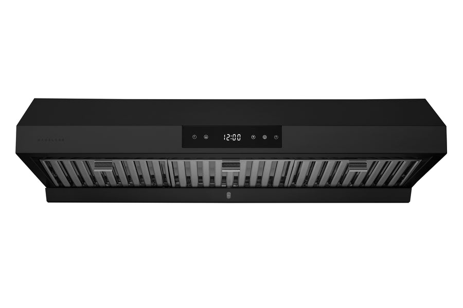 Hauslane 36 Inch Chef Series Under Cabinet Range Hood with 3-Way Venting, Changeable LED in Black Stainless Steel (UC-PS18BLK-36)