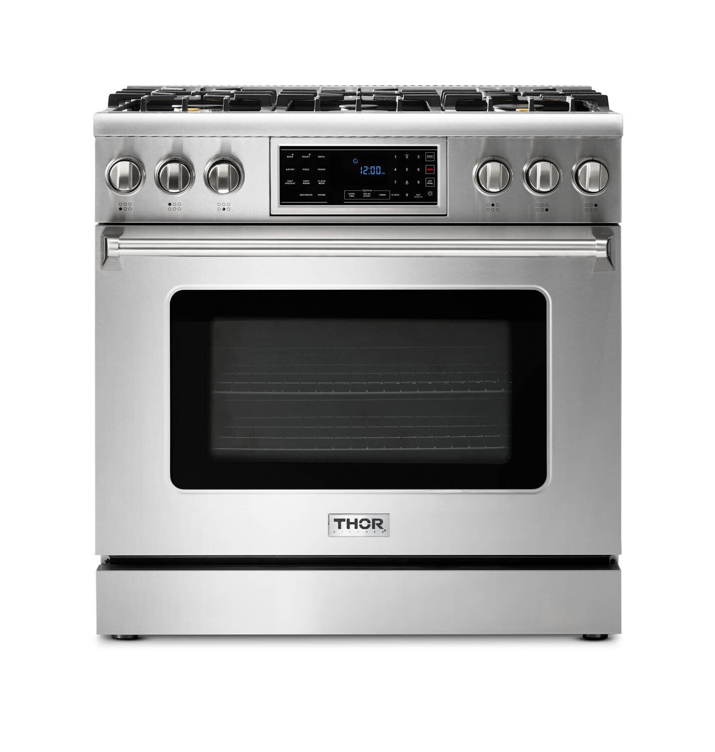 THOR Kitchen 36-Inch Tilt Panel Gas Range – Professional (TRG3601)