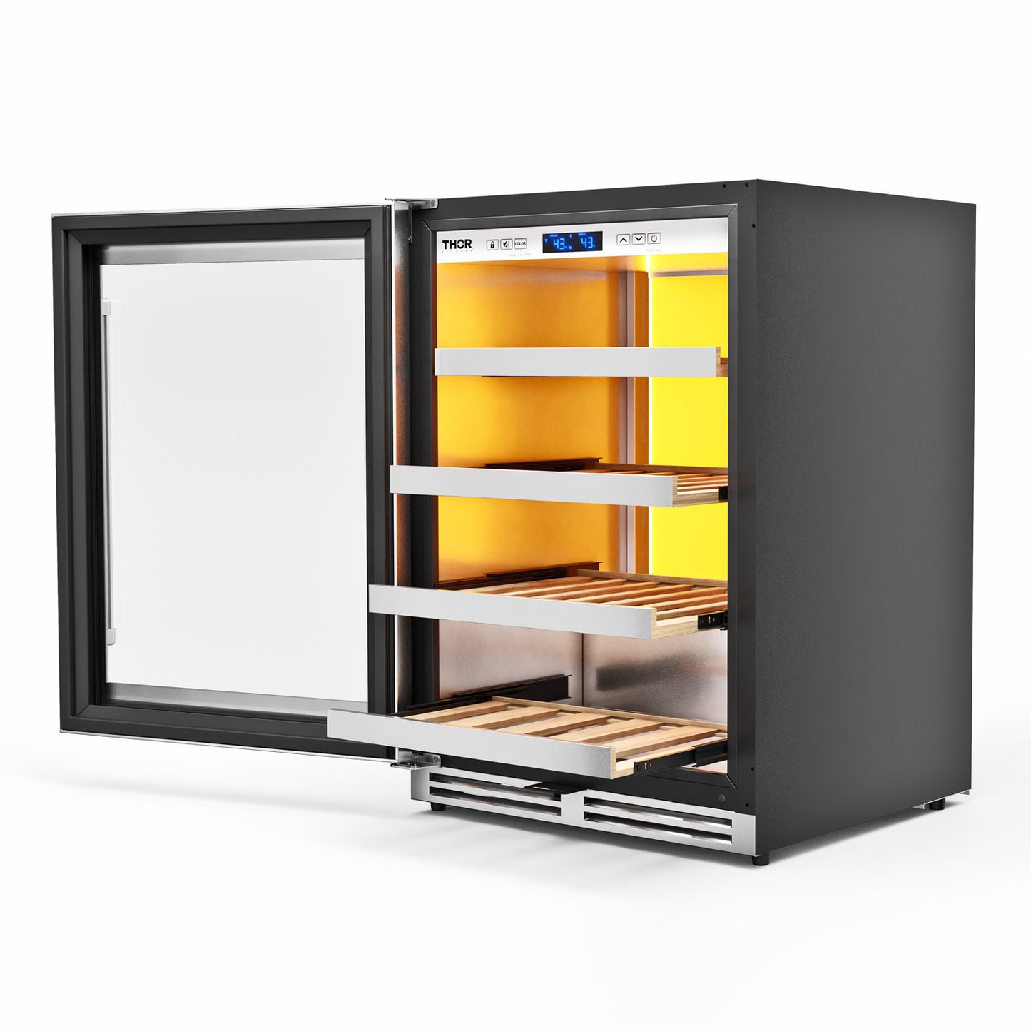 Thor Kitchen 24-Inch Single Zone Wine Cooler, Left Swing, 45 Wine Bottle Capacity (TWC24UL-LH)