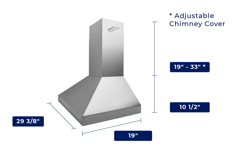 Hauslane 30-in Wall Mount Range Hood with Stainless Steel Filters in Stainless Steel (WM-530SS-30P)