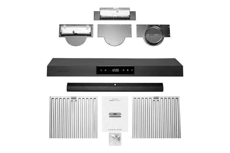 Hauslane 30-in Under Cabinet Versa Vent Range Hood with Stainless Steel Filters in Black Stainless Steel (UC-PS18BSS-30)