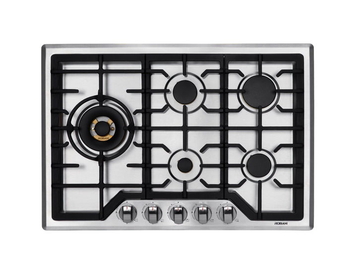 Robam, 30-in gas cooktop, brass burner