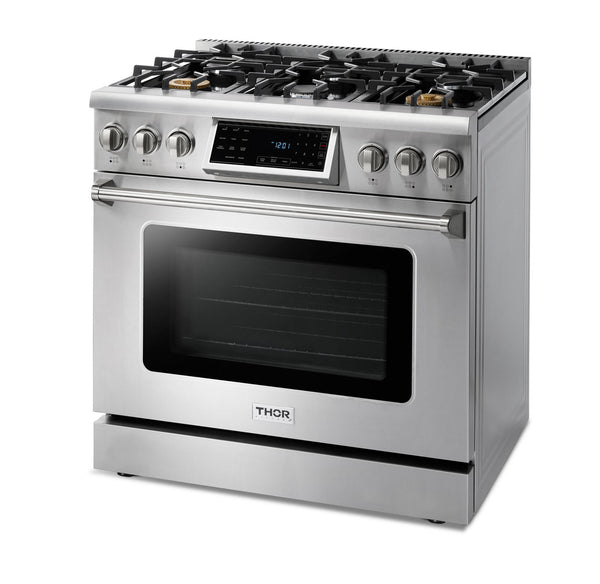 THOR Kitchen 36-Inch Tilt Panel Gas Range – Professional (TRG3601)