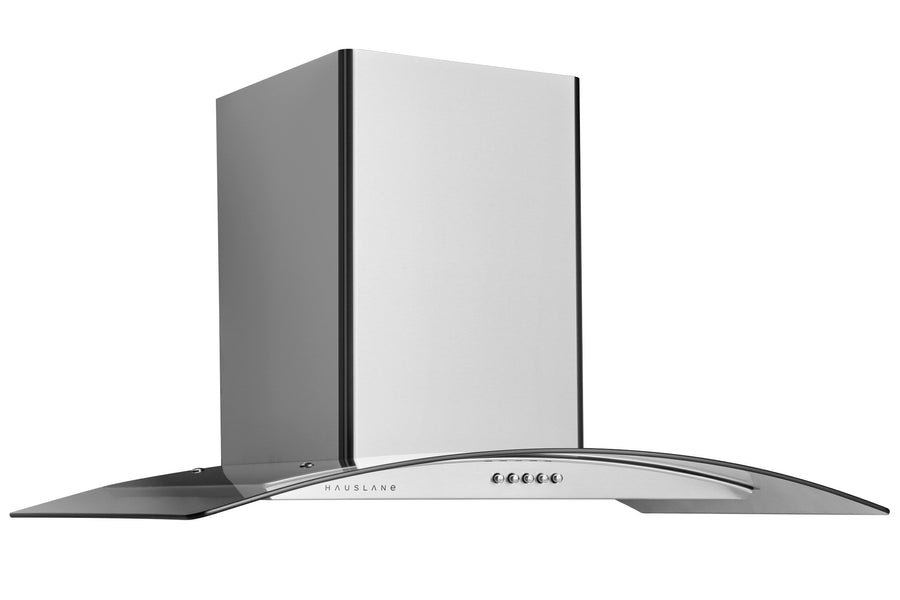 Hauslane 30-in Wall Mount Range Hood with Tempered Glass and Stainless Steel (WM-600SS-30)