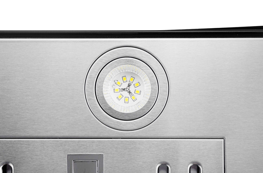 Hauslane 36-in Wall Mount Touch Control Range Hood with Tempered Glass in Stainless Steel (WM-639SS-36)