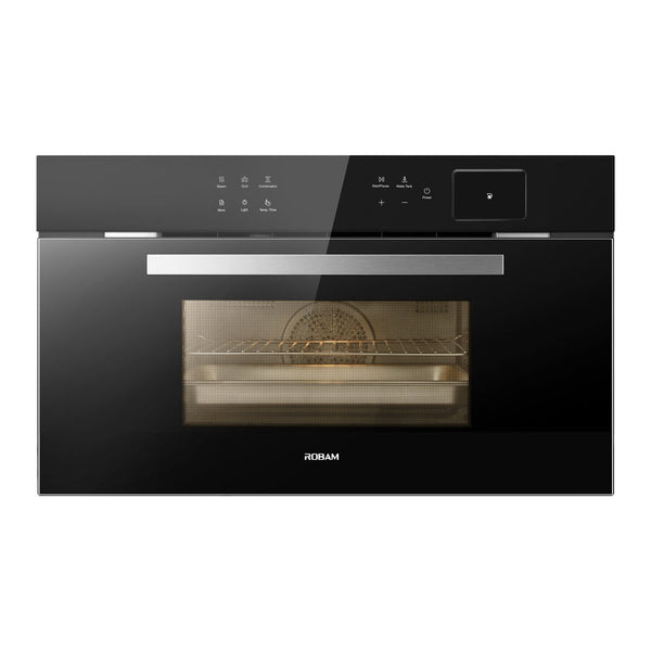 Robam Compact Oven in Black with touchpad